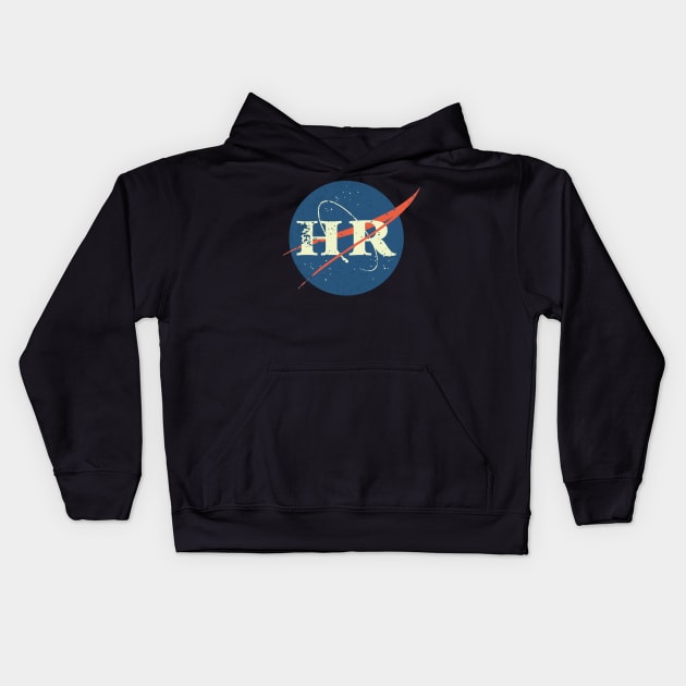 HR Space Vintage Kids Hoodie by orlumbustheseller